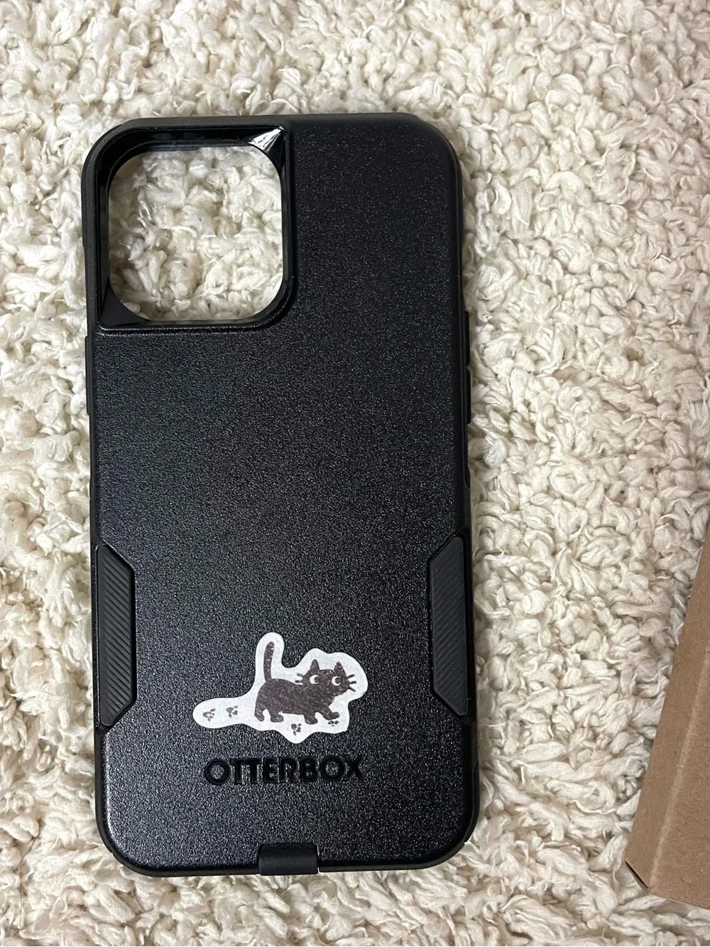 OtterBox Commuter Series DROP+ Black Phone Case with Cat Sticker